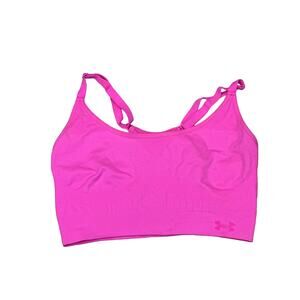 Under Armour UA Medium hot Pink Seamless Low Impact Sports Bra athleisure